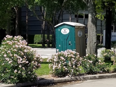 Texas Outhouse portable toilet ready to be delivered as part of porta potty rental in Houston, Texas