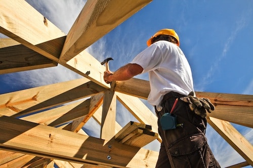 A construction site that could benefit from mobile showers to protect workers