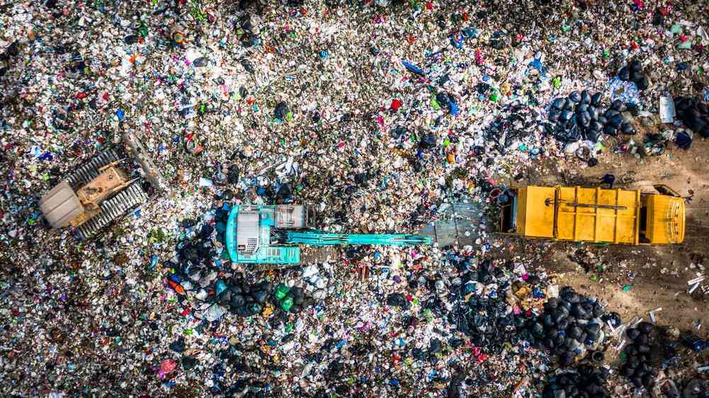 Waste dump from above