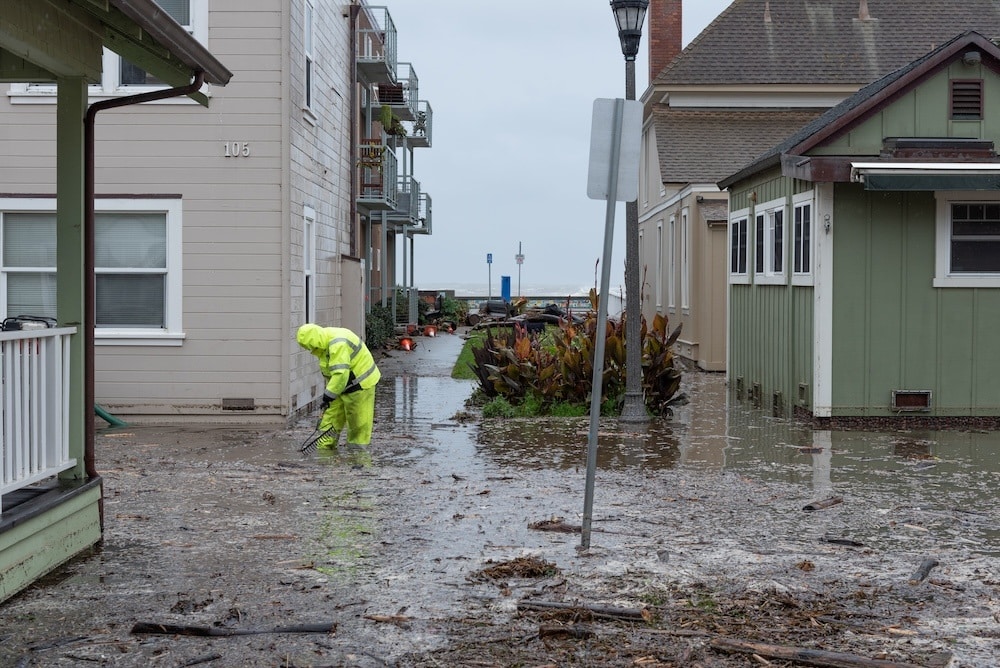 Storm and disaster cleanup in a neighborhood